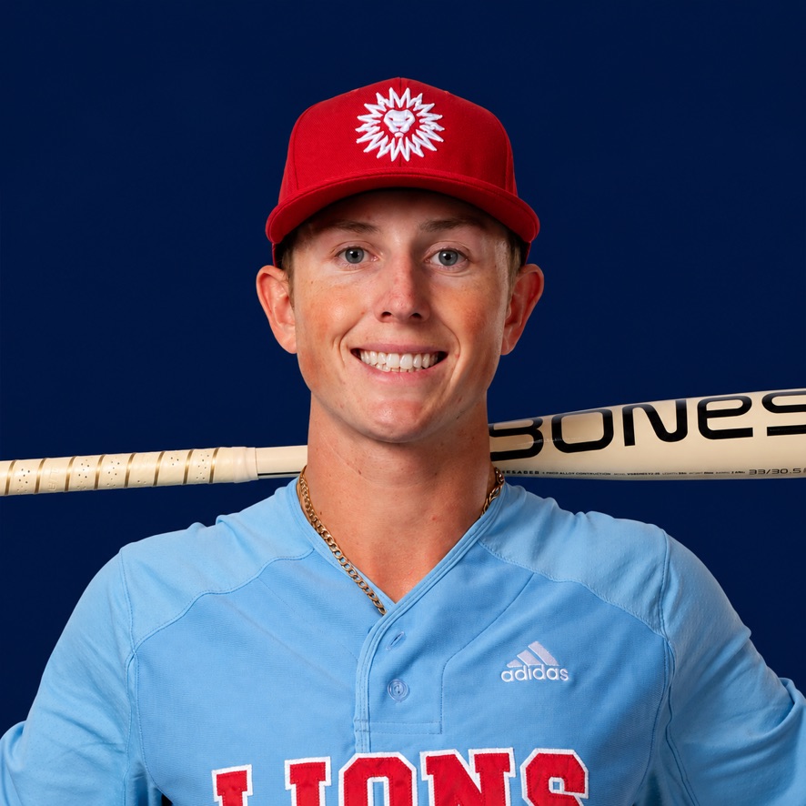 Zach Wadas in his LMU baseball uniform